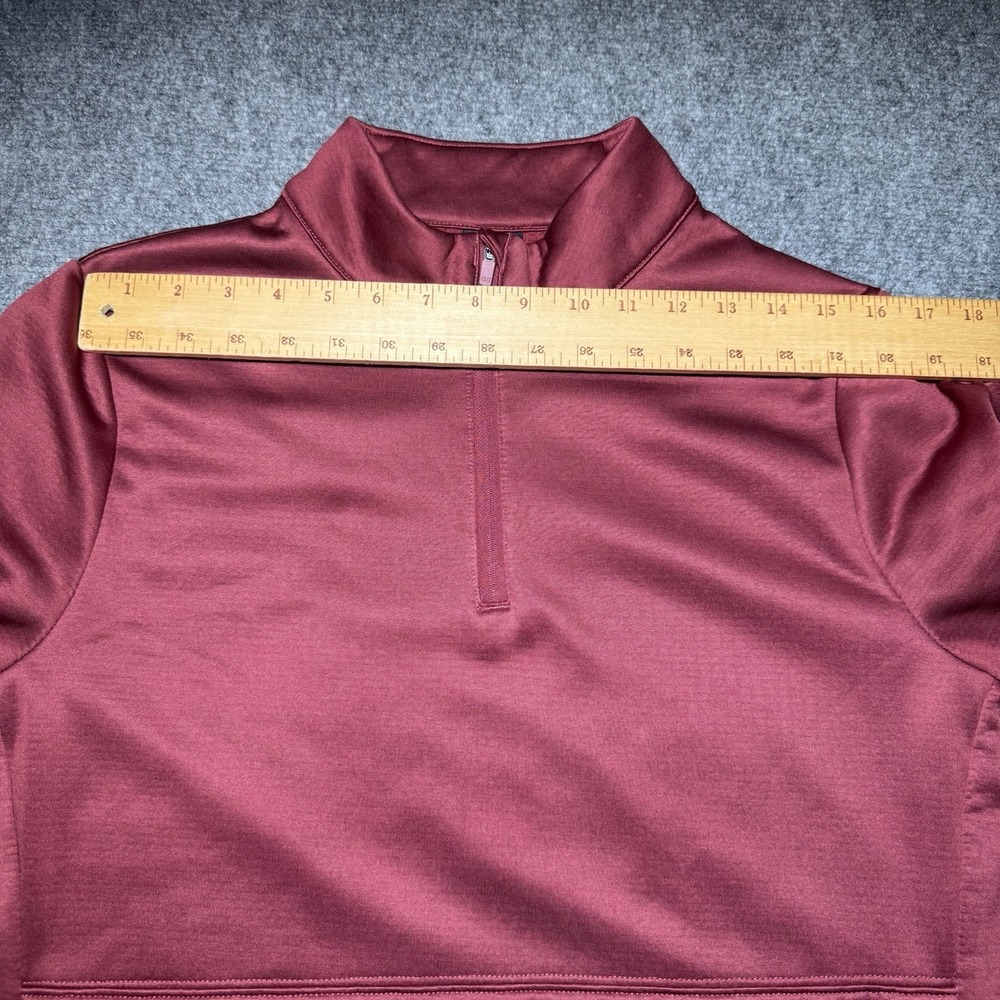 GRUNT STYLE Quarter Front Zip Sweat Wicking Size L Long Sleeve Waffle Top - Picture 6 of 12